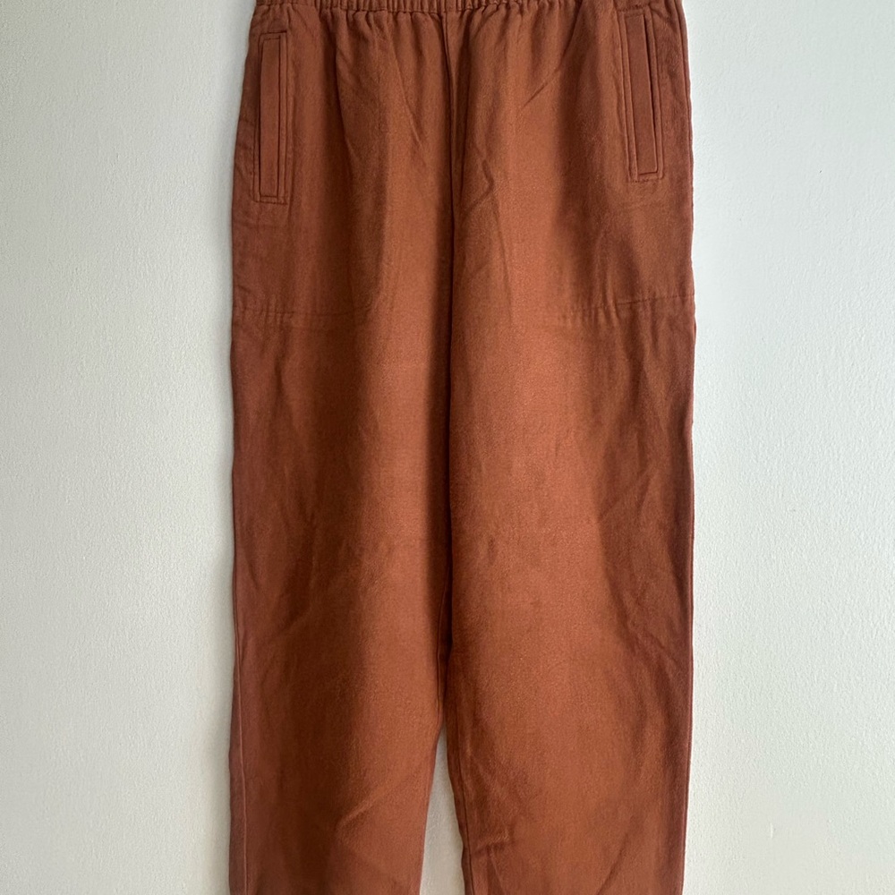 Madewell Wide-Leg Pants in Rust Orange